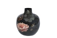 Vaas m bol mtl 18x18x18cm zwart