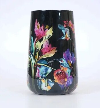 Vaas midnight bloom d13h20cm