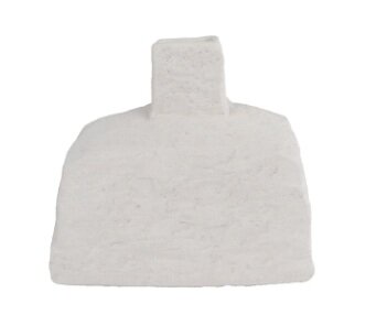 Vaas minne aardew 20x10x17cm wit