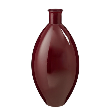 Vaas qin d29h59cm bordeaux