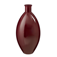 Vaas qin d29h59cm bordeaux