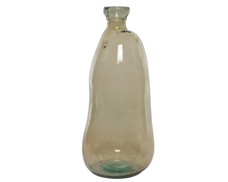 Vaas recycled glas d22h51cm naturel