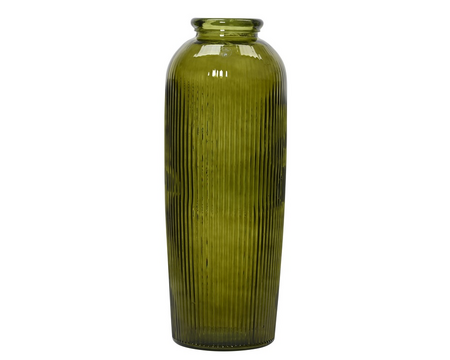 Vaas recycled glas d30h70cm groen