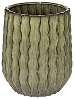 Vaas rib boheme d32h44cm groen