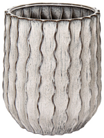 Vaas rib boheme d46h54cm creme