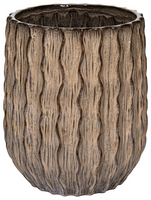 Vaas rib boheme d46h54cm zand