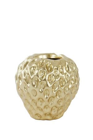 Vaas strawberry l25b24h23.5cm goud