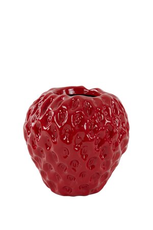 Vaas strawberry l25b24h23.5cm rood