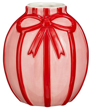 Vaas strik d17h18.5cm roze
