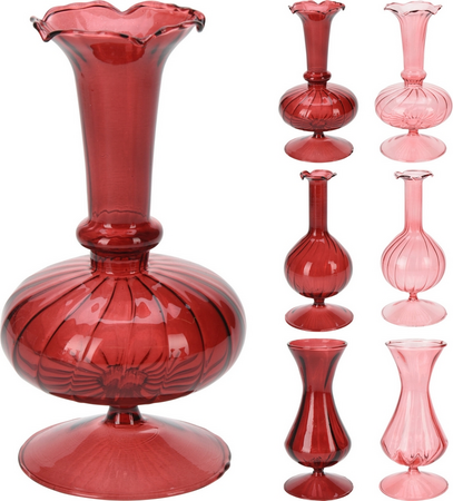 VAASJE GLAS 16CM 6ASS DESIGN