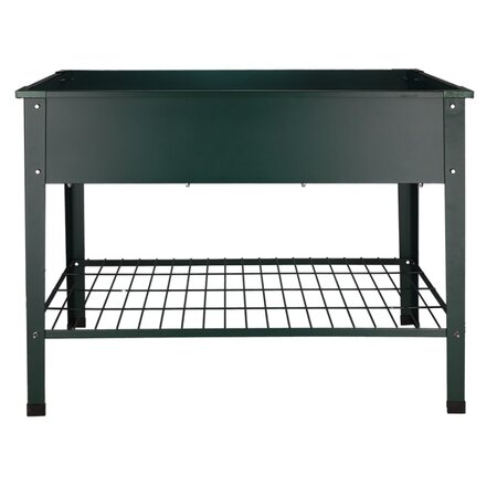 Verhoogde kweekbak metaal groen l