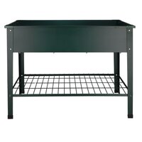 Verhoogde kweekbak metaal groen l