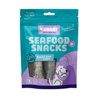 Vissnack gepelde zalmhuid 12cm 100g