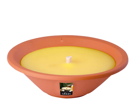 Vlamschaal d23h6.5cm ctrn geel