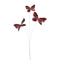 Vlindertak l73b25h5cm bordeaux