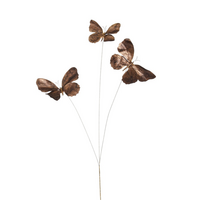 Vlindertak l73b25h5cm brons
