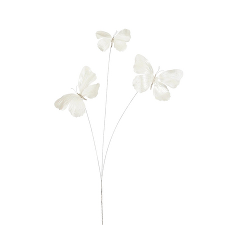 Vlindertak l73b25h5cm wit