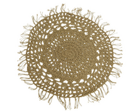 Vloerkleed jute gehaakt d90 naturel