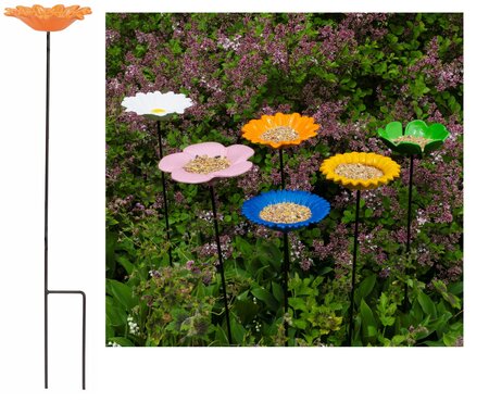 Voederschaal op steker gerbera l75cm