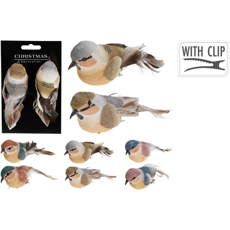 VOGEL OP CLIP 125MM SET2 3ASS