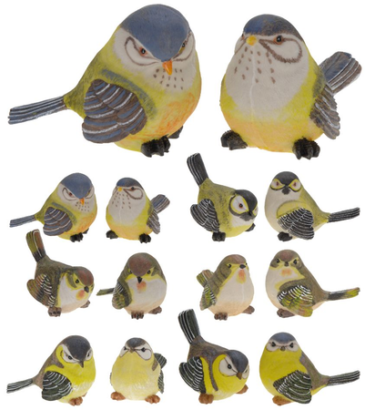 Vogel polystone assorti per stuk