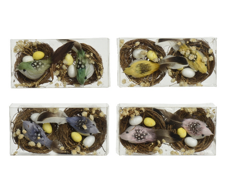 Vogelnest rotan l9b5h4cm a4 2st