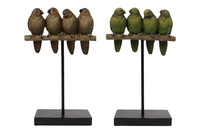 Vogels op stok a2 l15.5b7.2h25cm