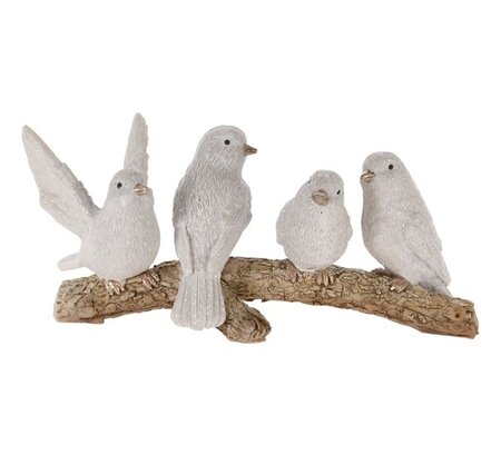 VOGELS OP TAK 16X7X7CM WHITE
