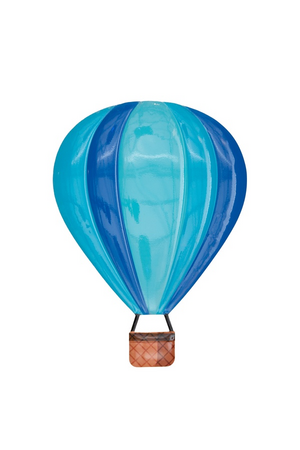 Wanddeco luchtballon 38x28cm blauw