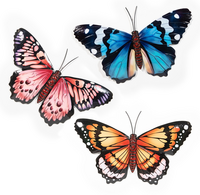 Wanddeco mtl vlinder 45.5x28cm a3