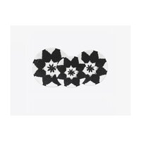 Wanddeco plc d35h8cm wit/zwart
