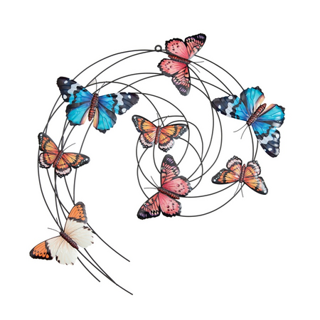 Wanddeco vlinder set 65.5x51.5cm