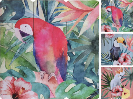 WANDDECORATIE BORD HOUT TROPIS