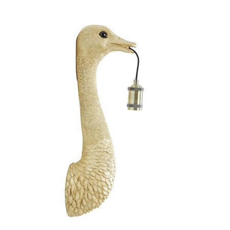 Wandlamp ostrich l15.5b18h57.5cm gd