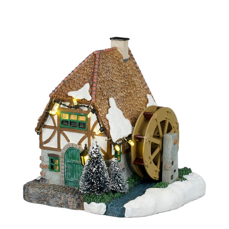 Waterwheel house l14.5b12h14.5cm bo