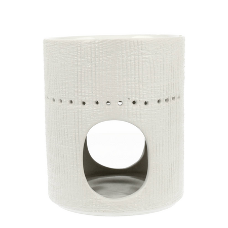 Waxbrander fossil d11h13cm wit