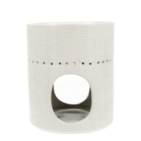 Waxbrander fossil d11h13cm wit