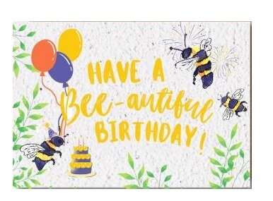 Wenskaart grow bee-autiful birthday