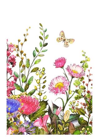 Wenskaart grow bloementuin