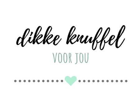 Wenskaart grow dikke knuffel