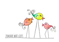 Wenskaart grow kipjes