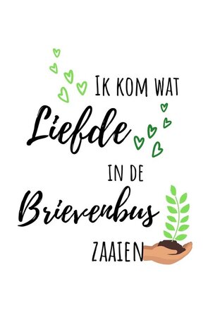 Wenskaart grow liefde zaaien