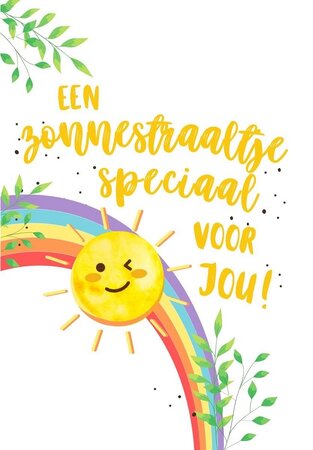 Wenskaart grow zonnestraaltje