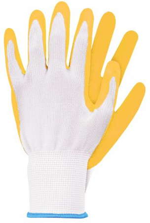 Werkhandschoenenlatex geel s - afbeelding 1