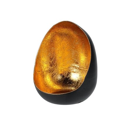 WINDLICHT 8X10CM METAAL ZWART