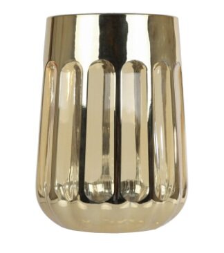 Windlicht glas 11x9x19cm goud