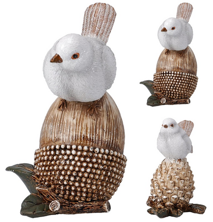 WINTER VOGEL 13X11X17CM 2ASS
