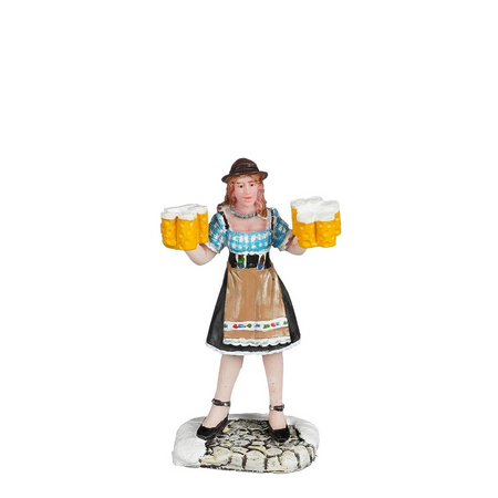 Woman brings beer l4b2.5h7cm