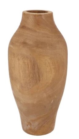 WOODY NATURAL VASE FLOWER 19X19X39CM