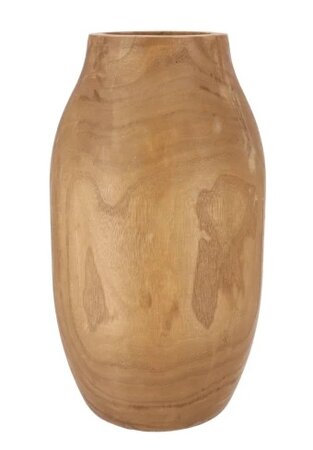 WOODY NATURAL VASE LONG 24X24X43CM